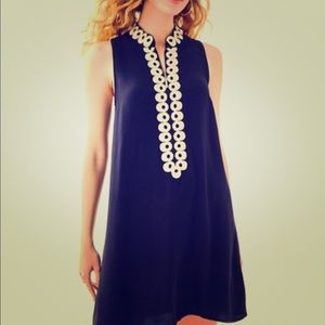 Lilly Pulitzer Navy Jane shift dress quarter zip/2